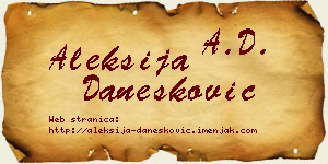 Aleksija Danesković vizit kartica